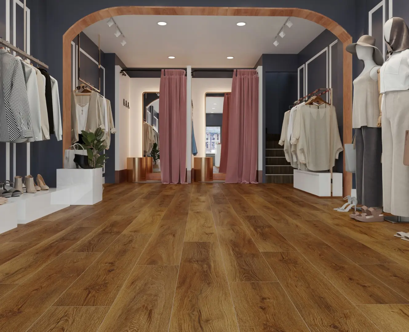 Кварцвиниловый SPC ламинат Alpine Floor Eclipse Super Matt Ноктюрн ECO 21-24 1220×183×4 фото в интерьере